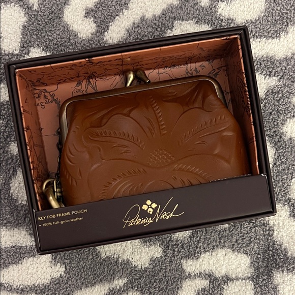 Patricia Nash Handbags - Patricia Nash Embossed Leather Key Fob Pouch